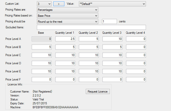 MYOB Pricing Matrix Extension